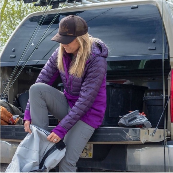 Simms Women’s ExStream BiComp Hooded Jacket Purple Size XS PrimaLoft - Picture 14 of 14